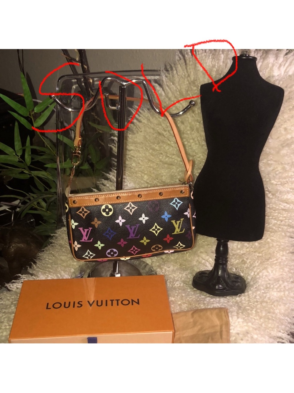 SOLD!!!   LOUIS VUITTON MULTICOLOR MURAKAMI POCHETTE